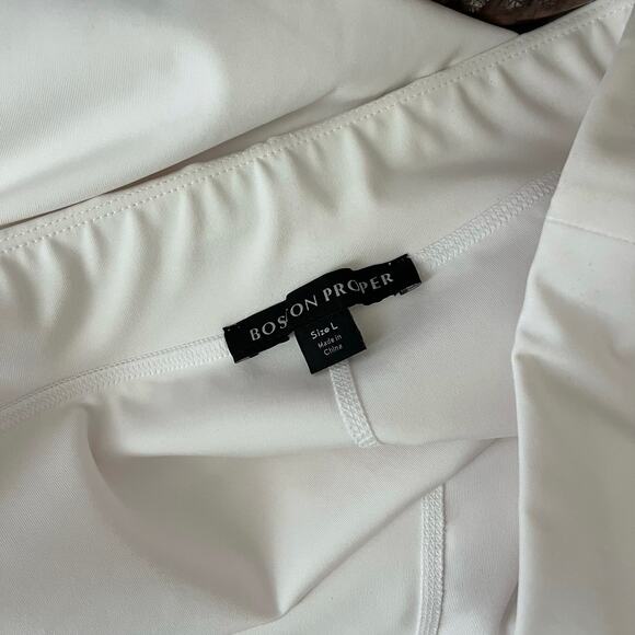 Boston Proper Tennis Skirt Skort White Pleated Built In Shorts Large - Picture 5 of 7